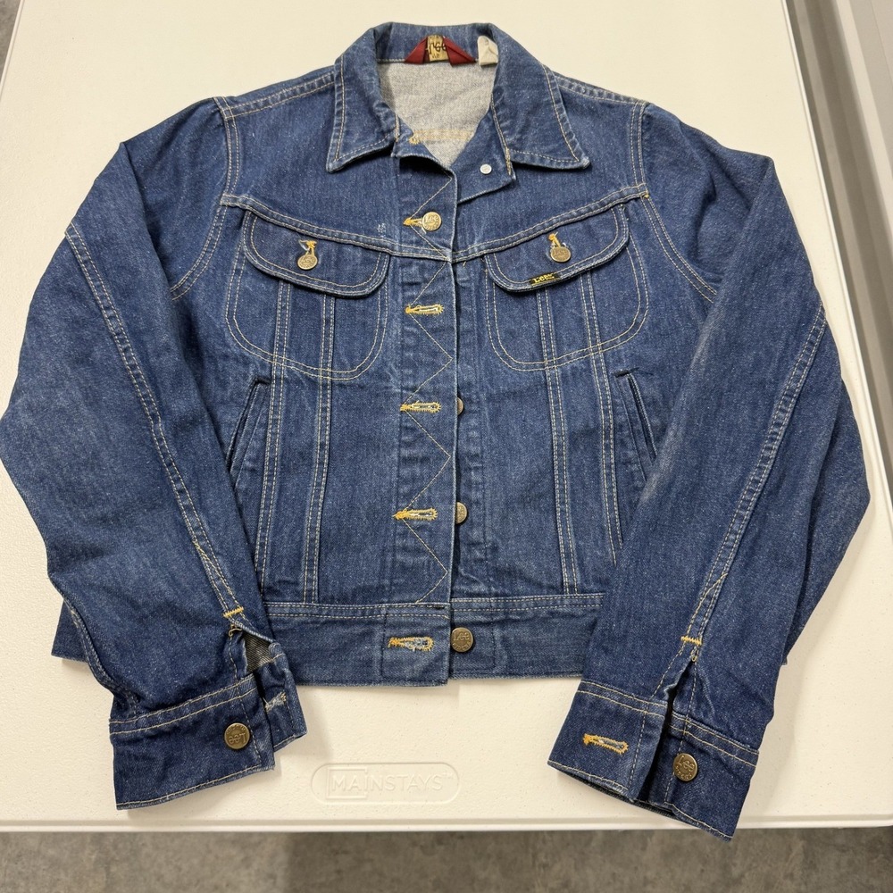 Vintage Lee Riders Denim Jacket Blue Jean Trucker‎ Style Size 13